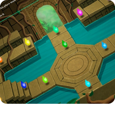 Ace Explorer game board seen from above